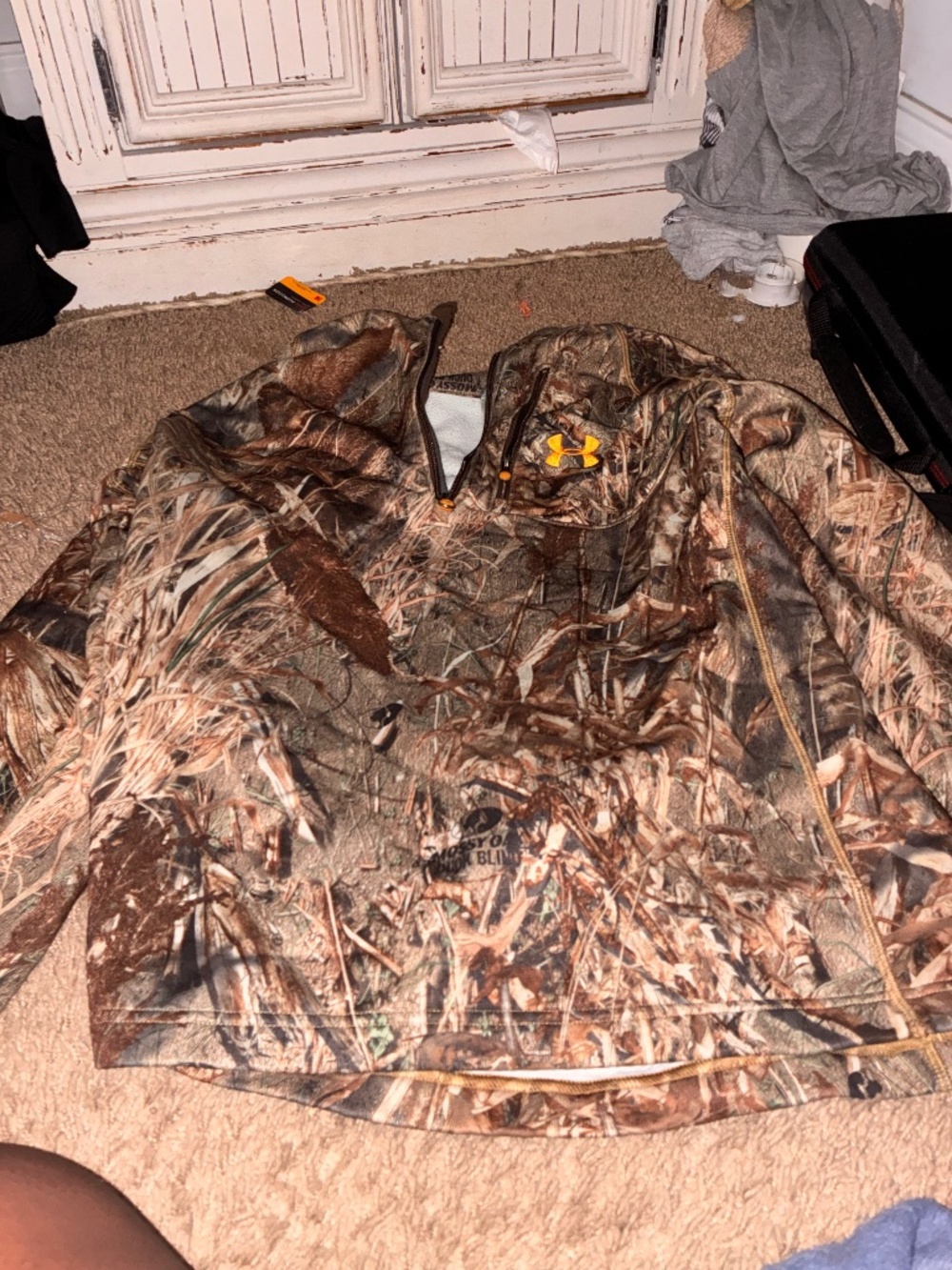 Under Armour x Mossy Oak & Duck Blind Camo Half Zip Sweatshirt